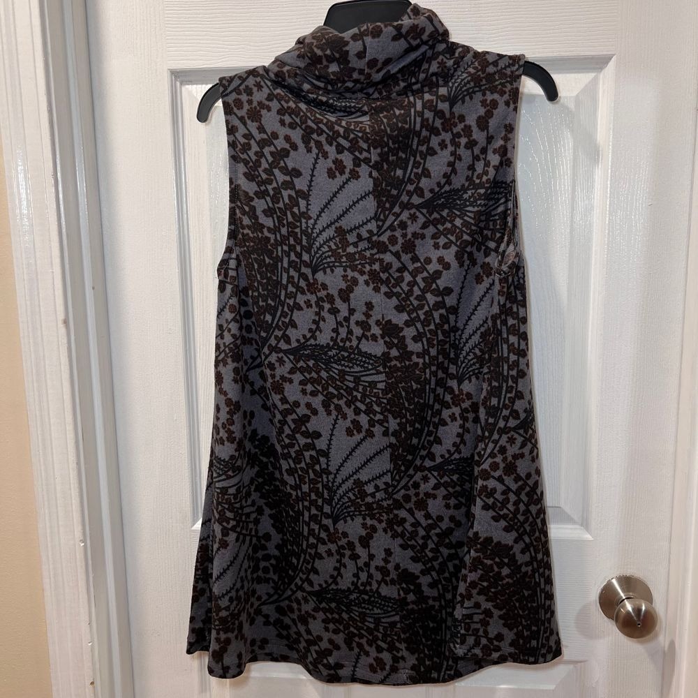 Sleeveless Cowl Neck Floral Print Swing Dress A-Line Coquette Career Womens S - Picture 6 of 10